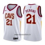 Maillot Cleveland Cavaliers Kendrick Perkins No 21 Association 2017-18 Blanc