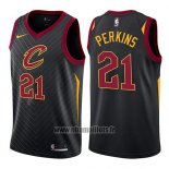 Maillot Cleveland Cavaliers Kendrick Perkins No 21 Statement 2017-18 Noir