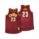 Maillot Cleveland Cavaliers LeBron James NO 23 Mitchell & Ness 2015-16 Rouge