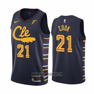 Maillot Cleveland Cavaliers Tyler Cook No 21 Ville Bleu