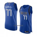 Maillot Dallas Mavericks Luka Doncic NO 77 Icon Authentique Bleu