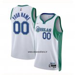 Maillot Dallas Mavericks Personnalise Ville 2021-22 Blanc