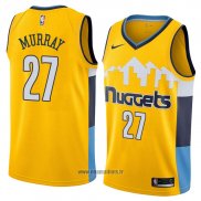 Maillot Denver Nuggets Jamal Murray No 27 Statement 2018 Jaune