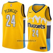 Maillot Denver Nuggets Mason Plumlee No 24 Statement 2018 Jaune