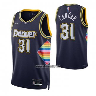 Maillot Denver Nuggets Vlatko Cancar NO 31 Ville 2021-22 Bleu