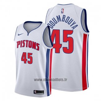 Maillot Detroit Pistons Sekou Doumbouya No 45 Association 2019-20 Blanc