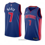 Maillot Detroit Pistons Thon Maker No 7 Icon 2018 Bleu