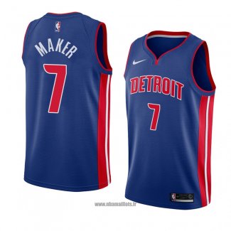 Maillot Detroit Pistons Thon Maker No 7 Icon 2018 Bleu