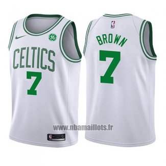 Maillot Enfant Boston Celtics Jaylen Brown No 7 Association 2017-18 Blanc