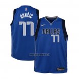 Maillot Enfant Dallas Mavericks Luka Doncic NO 77 Icon Bleu