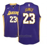 Maillot Enfant Los Angeles Lakers Lebron James No 23 Statement 2017-18 Volet