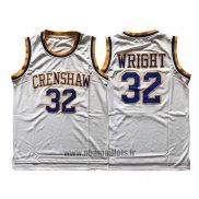 Maillot Film Crenshaw Monica Wright No 32 Blanc