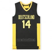 Maillot Film Deutschland Nowitzki No 14 Noir