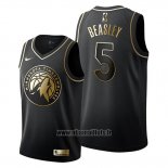 Maillot Golden Edition Minnesota Timberwolves Malik Beasley No 5 2019-20 Noir