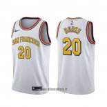 Maillot Golden State Warriors Alec Burks NO 20 Classic Blanc