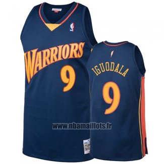 Maillot Golden State Warriors Andre Iguodala No 9 2009-10 Hardwood Classics Bleu