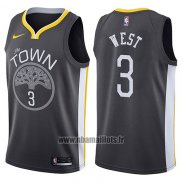 Maillot Golden State Warriors David West No 3 The Town Statement 2017-18 Noir