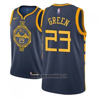 Maillot Golden State Warriors Draymond Green No 23 Ville 2018-19 Bleu