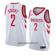 Maillot Houston Rockets Brandon Knight No 2 Association 2018 Blanc