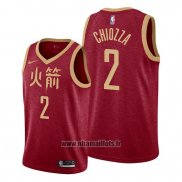 Maillot Houston Rockets Chris Chiozza No 2 Ville Rouge