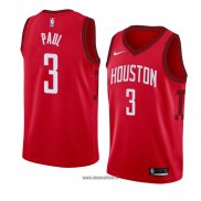 Maillot Houston Rockets Chris Paul No 3 Earned 2018-19 Rouge