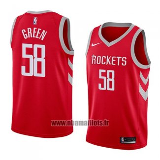 Maillot Houston Rockets Gerald Green No 58 Icon 2018 Rouge