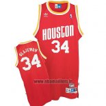 Maillot Houston Rockets Hakeem Olajuwon No 34 Retro Rouge