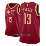 Maillot Houston Rockets James Harden No 13 Ville 2018-19 Rouge