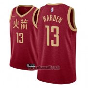 Maillot Houston Rockets James Harden No 13 Ville 2018-19 Rouge