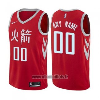 Maillot Houston Rockets Personnalise Ville 2017-18 Rouge