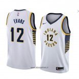 Maillot Indiana Pacers Tyreke Evans No 12 Association 2018 Blanc