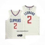 Maillot Los Angeles Clippers Kawhi Leonard NO 2 Association 2020-21 Authentique Blanc