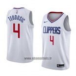 Maillot Los Angeles Clippers Milos Teodosic No 4 Association 2018 Blanc