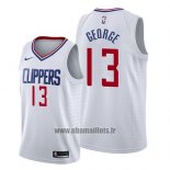 Maillot Los Angeles Clippers Paul George No 13 Association 2019 Blanc