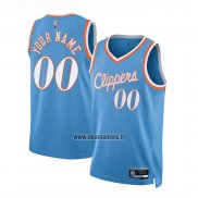 Maillot Los Angeles Clippers Personnalise Ville 2021-22 Bleu