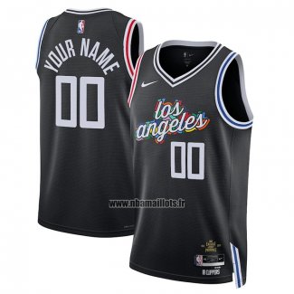 Maillot Los Angeles Clippers Personnalise Ville 2022-23 Noir