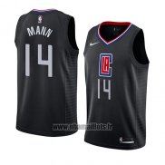 Maillot Los Angeles Clippers Terance Mann No 14 2019 20 Statement 2019 Noir