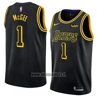 Maillot Los Angeles Lakers Javale Mcgee No 1 Ville 2018 Noir