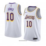 Maillot Los Angeles Lakers Jemerrio Jones No 10 Association 2018-19 Blanc