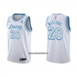 Maillot Los Angeles Lakers Mac Mcclung NO 20 Ville 2021-22 Blanc