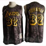 Maillot Los Angeles Lakers Magic Johnson No 32 Hardwood Classics Noir