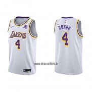 Maillot Los Angeles Lakers Rajon Rondo NO 4 Association 2021-22 Blanc