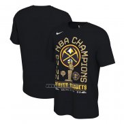 Maillot Manche Courte Denver Nuggets 2023 NBA Finals Champions Locker Room Noir