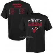 Maillot Manche Courte Miami Heat 2023 NBA Finals Roster Noir