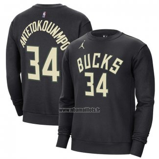 Maillot Manches Longues Milwaukee Bucks Giannis Antetokounmpo Statement 2022-23 Noir