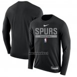 Maillot Manches Longues San Antonio Spurs Practice Performance 2022-23 Noir