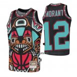 Maillot Memphis Grizzlies Ja Morant NO 12 Mitchell & Ness Big Face Noir