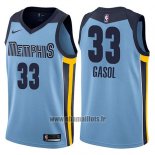 Maillot Memphis Grizzlies Marc Gasol No 33 Statement 2017-18 Bleu