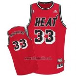 Maillot Miami Heat Alonzo Mourning No 33 Retro Rouge