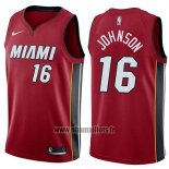 Maillot Miami Heat James Johnson No 16 Statement 2017-18 Rouge